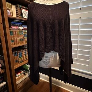 Simply Noelle Black Poncho Sweater